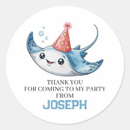 スティングレイバースデーパーティーありがとう ラウンドシール