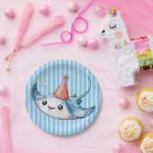 スティングレイバースデーパーティー ペーパープレート (パーティー)