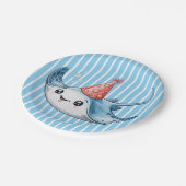 スティングレイバースデーパーティー ペーパープレート (アングル)