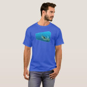 スティングレイ移動!デザイングラデーション青の背景 | Tシャツ (正面フル)
