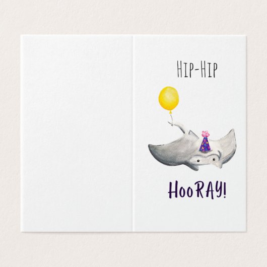 スティングレイ誕生日カード (外部フラット)