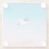 スティングレ飛んでいるイ ガラスコースター (裏面)