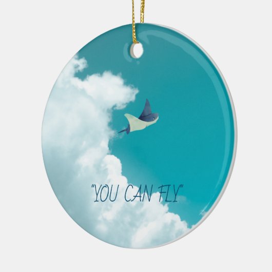 スティングレ飛んでいるイ セラミックオーナメント (左)