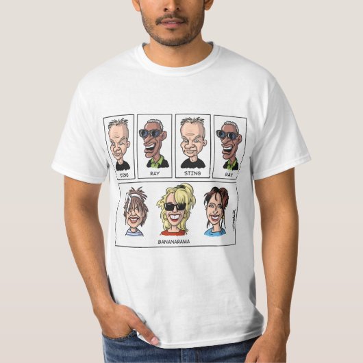 スティング、レイ、スティング、レイ、バナナラマ Tシャツ (正面)