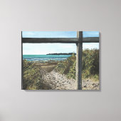 スティンソンビーチウォーター絵画カラーのカリフォルニア キャンバスプリント (正面)