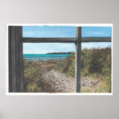 スティンソンビーチスナックバーウィンドウから表示 ポスター (正面)