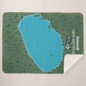 スティンフダーメーエルドイツの地図プラーク シェルパブランケット (正面(横))