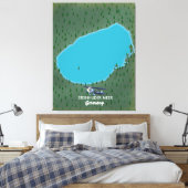 スティンフードメーエルドイツの地図 キャンバスプリント (インサイチュ (寝室))