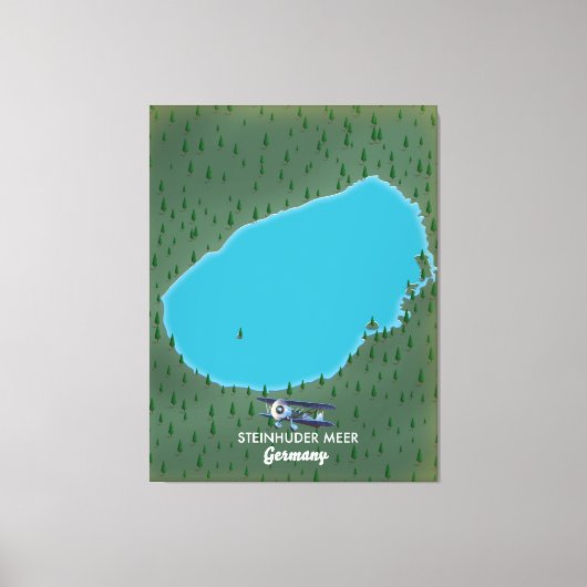 スティンフードメーエルドイツの地図 キャンバスプリント (正面)