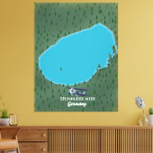 スティンフードメーエルドイツの地図 キャンバスプリント (インサイチュ (リビング))