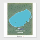 スティンフードメーエルドイツの地図 シール (シート)