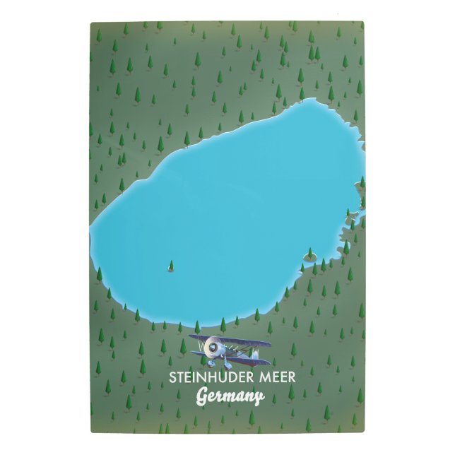 スティンフードメーエルドイツの地図 メタルプリント (正面)