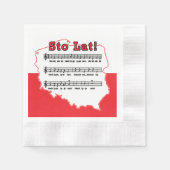 スティンラト！ソングポーランドの地図 縁ありカクテルナプキン (正面)