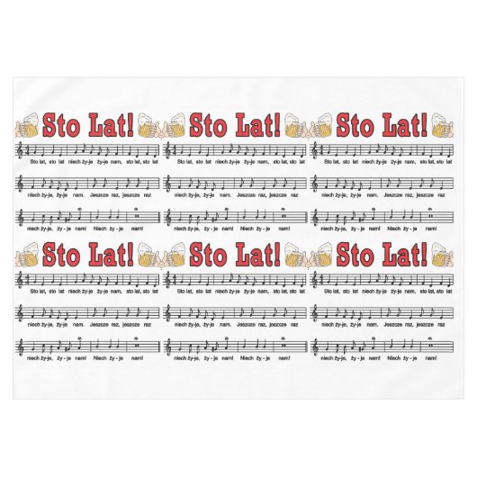 スティンラト！ビールのマグで歌う テーブルクロス (正面(横))