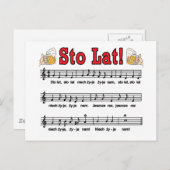 スティンラト！ビールのマグで歌う ポストカード (正面/裏面)