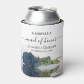 スティーエレガントルブルーバラメイド・オブ・オーナー（花嫁付き添い人）結婚ズ 缶クーラー (缶正面)