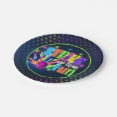 スティークアップいくつかのおもしろいボーリング誕生日プレート- Neon ペーパープレート (アングル)