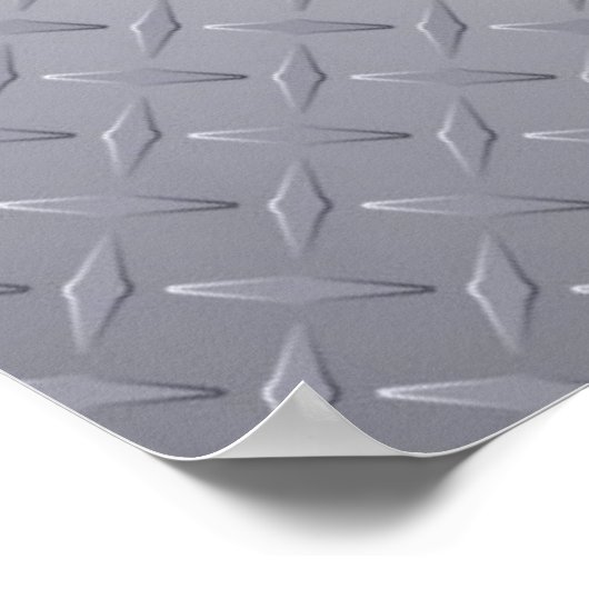 スティーパーソナライズされたルダイヤモンドプレートマンケーブポスター ポスター (角)