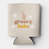 スティービー グルービー ベイブ レトロ 70's ヒッピーテーマ バチェロレッテパーティー 缶クーラー (正面)