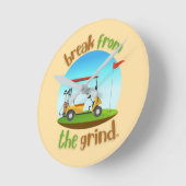 スティーブのゴルフカートBFTGクロック ラウンド壁時計 (傾斜)