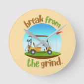 スティーブのゴルフカートBFTGクロック ラウンド壁時計 (正面)