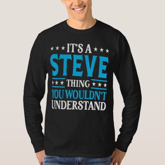 スティーブの個人名おもしろい前 Tシャツ (正面)