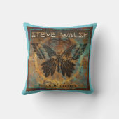 スティーブの枕-黒い蝶 クッション (裏面)