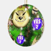 スティーブの毛皮のyes! セラミックオーナメント (左)