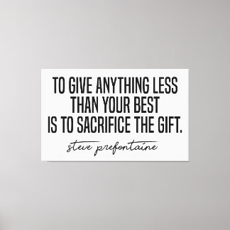 スティーブプレフォンテーヌ引用文 キャンバスプリント