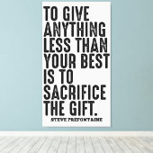 スティーブランニングプレフォンテーヌ引用文 キャンバスプリント (インサイチュ (ウッドフロア))