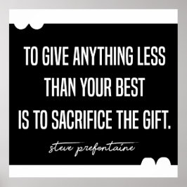 スティーブランニングプレフォンテーヌ引用文 ポスター