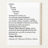 スティーブンの誕生日プランナー プランナー手帳 (裏面)