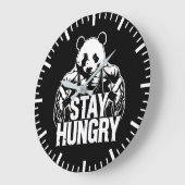 スティーブングジムパンダボディビル やる気を起こさせる ラージ壁時計 (傾斜)