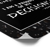 スティーブンコービやる気を起こさせるー引用文ブラック&ホワイト ポスター (角)