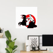 スティーブンシーガル合気道武術アーツジャパン漢字 ポスター (ホームオフィス)