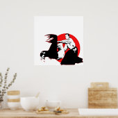 スティーブンシーガル合気道武術アーツジャパン漢字 ポスター (キッチン)