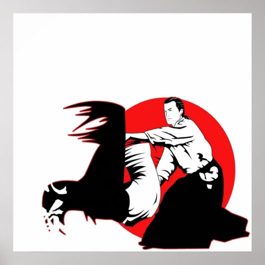 スティーブンシーガル合気道武術アーツジャパン漢字 ポスター (正面)