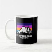 スティーブンスパス ワシントン州の山岳スキー コーヒーマグカップ (左)