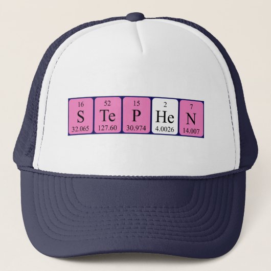 スティーブン周期表名hat キャップ (正面)