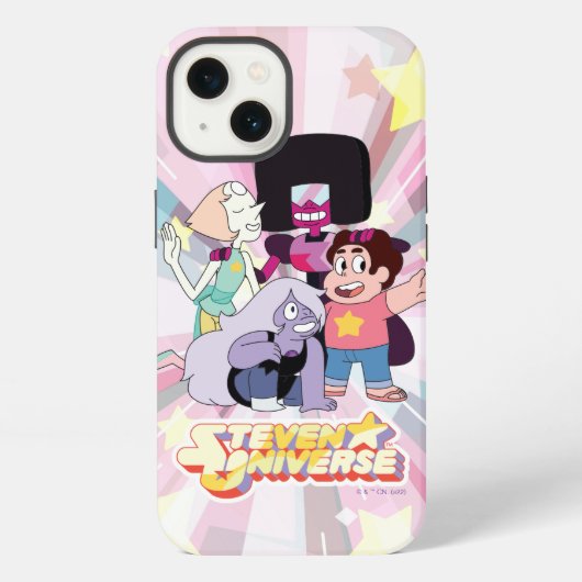 スティーブン宇宙 | Crystal Gem Group Huddle iPhoneケース (裏面)