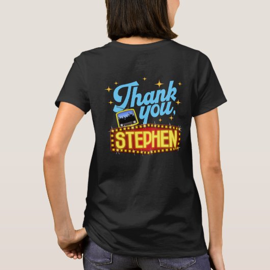 スティーブン、ありがとう! Tシャツ (裏面)