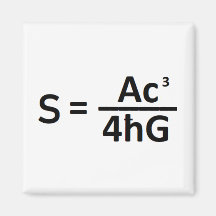 スティーブン・ホーキンブラックホールエントロピー公式マグネット