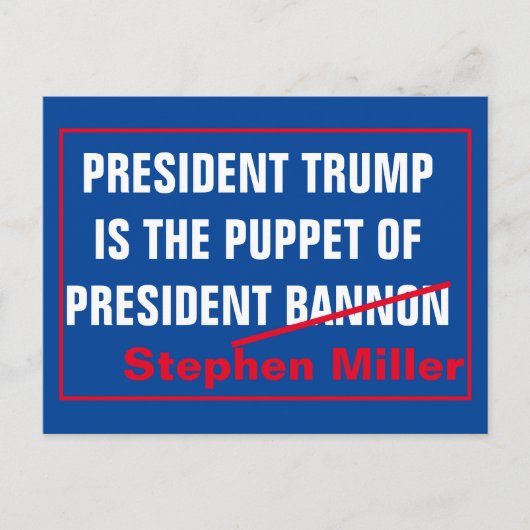 スティーブン・ミラー大統領 ポストカード (正面)