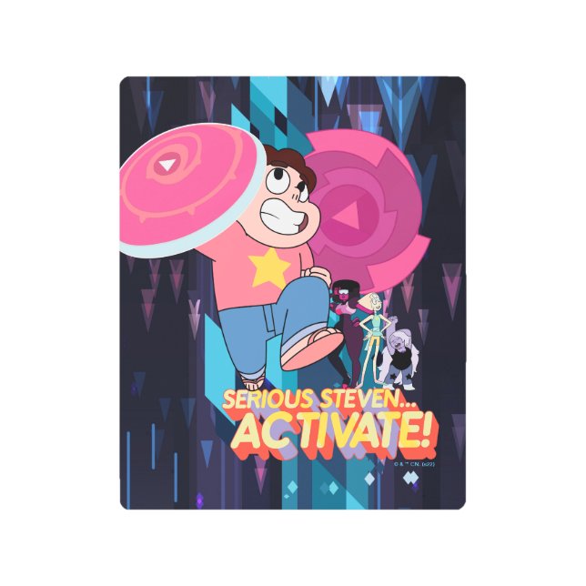 スティーブン・ユニバース |深刻なスティーブン…アクティブ化！ メタルプリント (正面)