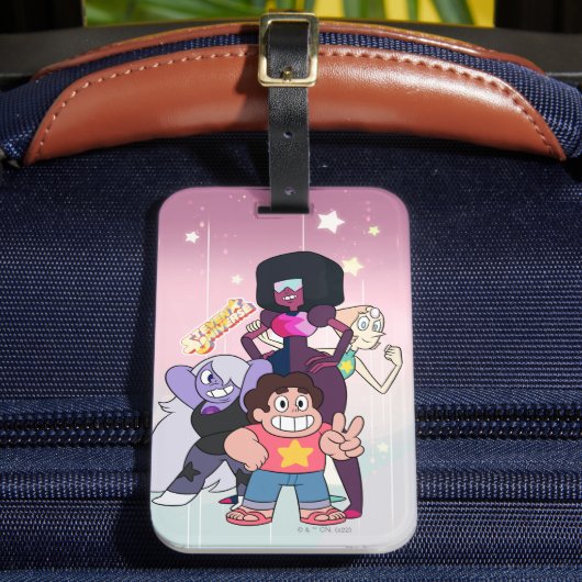 スティーブン・ユニバース | Crystal Gemグループポーズ ラゲッジタグ (正面インサイチュ2)