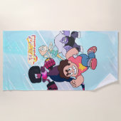 スティーブン・ユニバース | Crystal Gem Groupアクション ビーチタオル (正面)