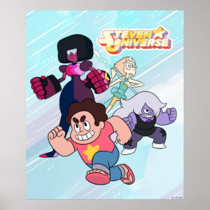 スティーブン・ユニバース Crystal Gem Groupアクション ポスター