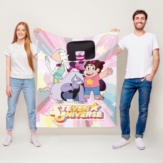 スティーブン・ユニバース | Crystal Gem Group Huddle フリースブランケット (インサイチュ)