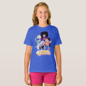 スティーブン・ユニバース | Crystal Gem Group Huddle Tシャツ (正面フル)