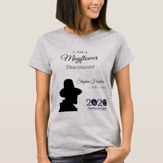 スティーブンHopkins Mayflowerの女性のTシャツ Tシャツ
